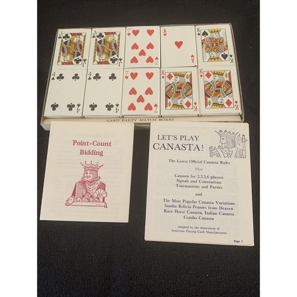 1963 VTG Card Party Matches With Bridge & Canasta Guides Made In The USA NY,NY - Picture 14 of 14